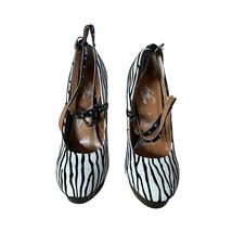 Zebra Print Pumps Lady Luxe Women’s Size 7 High Heel Dress Shoes - £12.23 GBP