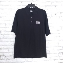 Nike Golf Dri Fit Polo Mens Medium Black Embroidered Logo Short Sleeve Casual - £12.63 GBP