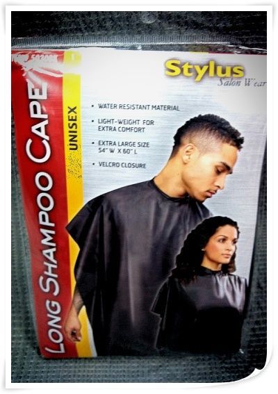STYLUS SALON WEAR LONG SHAMPOO CAPE UNISEX 54&quot;W x 60&quot; L WATER RESISTANT ... - $4.59