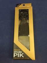 Annie Eze Styling Pik #6680 W/ Metal Pins Long Pik Gold Coated Teeth 2.5"X1.5" - $2.59