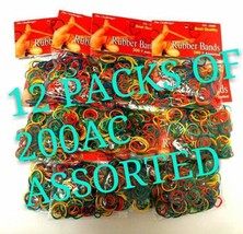 12 Pack The Challenger Assorted Rubber Band Bags 300CT Each Bag Assorted CH-200B - £5.53 GBP