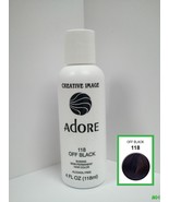CREATIVE IMAGE ADORE SEMI PERMANENT HAIR COLOR #118 OFF BLACK 4oz - $7.59 CAD