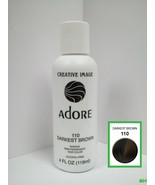 CREATIVE IMAGE ADORE SEMI PERMANENT HAIR COLOR #110 DARKEST BROWN 4oz - $7.59 CAD
