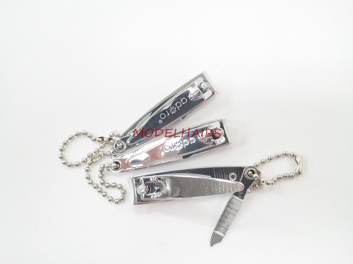 ADORO 3 PCS OF NAIL CLIPPER CURVED BLADE 2" LONG 0.5" WIDE WITH METAL FILES - $2.89