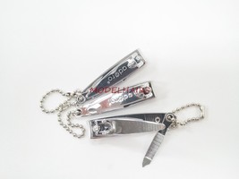 ADORO 3 PCS OF NAIL CLIPPER CURVED BLADE 2&quot; LONG 0.5&quot; WIDE WITH METAL FILES - £2.31 GBP