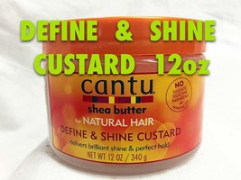 Cantu Shea Butter Define &amp; Shine Custard No Sulfate No Parabens 12oz - £6.24 GBP