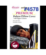 ANNIE PREMIUM DELUXE PILLOW COVER WITH ZIPPER CLOSUERE # 4578 SATIN FABR... - $4.99