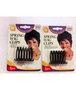 M&amp;M QFITT 2 OF SPRING WIG SCLIPS DIY #1101 BLACK  5PCS/EA KEEP YOUR WIG ... - $1.29
