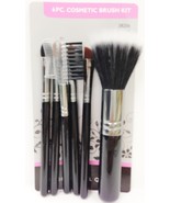 BLOSSOM 6 PIECE COSMETIC MINI BRUSH KIT BRUSHES ABOUT 4.5&quot; LONG MAKEUP #... - $6.99