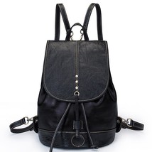 Retro Backpack Female Cowhide BackpaFor Women Travel Bag New Lady Colleg... - £134.15 GBP
