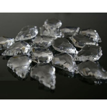 70pcs/lot Clear Baroque Faceted Acrylic Crystal Beads Wedding Decor 37*26MM - £11.05 GBP