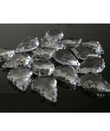 70pcs/lot Clear Baroque Faceted Acrylic Crystal Beads Wedding Decor 37*26MM - £11.03 GBP