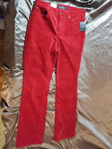 Ralph Lauren Red Corduroy Pants Womens Size 10 - 32&quot; length - New w/ Tags - $14.99