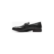 Stacy Adams Feronte Moc Toe Bit Slip On Croco Print Leather Black 25623-001 image 6
