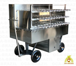 BRAZILIAN CHARCOAL GRILL 32 SKEWERS - PROFESSIONAL GRADE - CATERING MASTER - $10,300.00