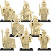 Chinese Qin Shi Huang Mausoleum Terracotta Army Soldiers 8pcs Custom Minifigures - $24.68 CAD