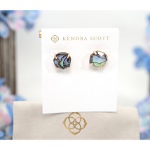 Kendra Scott Ryan Abalone Rose Gold Large Statement Stud Earrings NWT - $68.81