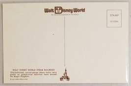 Walt Disney World Steam Train Railroad Station Chrome Postcard - £7.89 GBP
