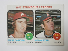 1973 Topps #67 Strikeout Leaders/Steve Carlton/Nolan Ryan - £13.23 GBP