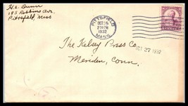 1932 US Cover - Pittsfield, Massachusetts to Meriden, Connecticut W2 - $2.96