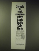 1989 The Californias Ad - Say hello to magic mountains, golden ponds - £14.52 GBP