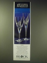 1989 Block Atlantis Flight Pattern Crystal by Gerald Gulotta Ad - Handblown  - £14.76 GBP