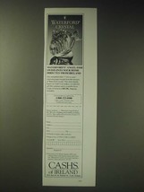1989 Cashs of Ireland Waterford Angel Fish Ad - £14.53 GBP