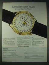 1989 Hamilton Moon-Phase Watch Ad - A precision triple-Orbit Timepiece - £14.65 GBP