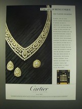 1989 Cartier Diamond Jewelry Ad - The art of being unique - £14.74 GBP