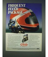 1989 Arai F-1 Motorcycle Helmet Ad - Frequent flyer package - £14.78 GBP
