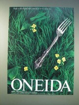 1989 Oneida Michelangelo Pattern Stainless Fork Ad - $18.49