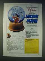 1989 The New England Collectors Society Ad - Disney Snow Globe Mickey Mouse  - £14.78 GBP
