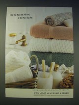 1989 Fieldcrest Royal Velvet Towels Ad - Color that makes you feel good - £14.78 GBP