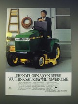 1989 John Deere 240 Riding Lawn Mower Ad - When you own a John Deere, you think  - £14.82 GBP