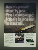 1989 Reemay Typar Pro Landscape Fabric Ad - Here&#39;s proof - £15.01 GBP