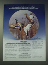 1989 Danbury Mint Hazy Ascent Plate Ad - David Maass - The beauty of nature - £14.87 GBP