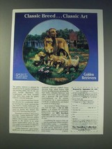 1989 The Hamilton Collection Golden Retreivers Plate Ad - Classic Breed - £14.87 GBP