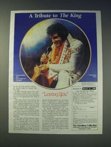 1989 The Hamilton Collection Loving You Elvis Plate Ad - A tribute to the King - £14.55 GBP