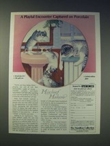 1989 The Hamilton Collection Mischief Makers Plate Ad - A Playful encounter  - £14.55 GBP