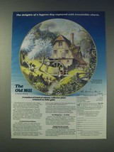 1989 Danbury Mint The Old Mill Plate Ad - Robert Hersey - The delights - $18.49