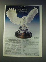 1989 Lenox Snowy Owl Ad - Lenox. The Wings of Winter - £14.78 GBP