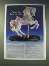 1989 Lenox The Carousel Horse Ad - Carousel masterpiece - £14.78 GBP