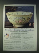 1989 Lenox The American Presidency Bicentennial Bowl Ad - £14.48 GBP