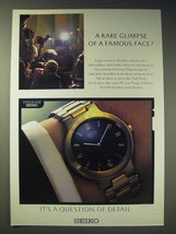 1989 Seiko Presage Watch Ad - A rare glimpse of a famous face? - £14.78 GBP