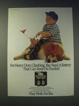 1989 Eveready Super Heavy Duty Batteries Ad - For Heavy Duty Climbing - £14.50 GBP