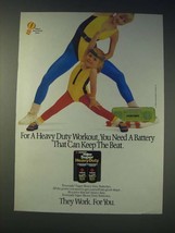 1989 Eveready Super Heavy Duty Batteries Ad - For a Heavy Duty Workout - $18.49