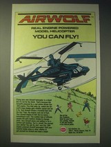 1989 Cox Airwolf Helicopter Ad - Airwolf Real engine powered model helicopter  - £14.58 GBP