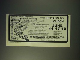 1989 Kawasaki Loudon Classic Ad - Let's go to Loudon - $18.49