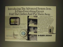 1989 Black & Decker Advanced System Iron Ad - Introducing the Advanced System  - £14.50 GBP