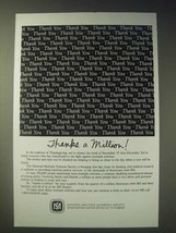 1989 National Multiple Sclerosis Society Ad - Thanks a Million! - £14.73 GBP